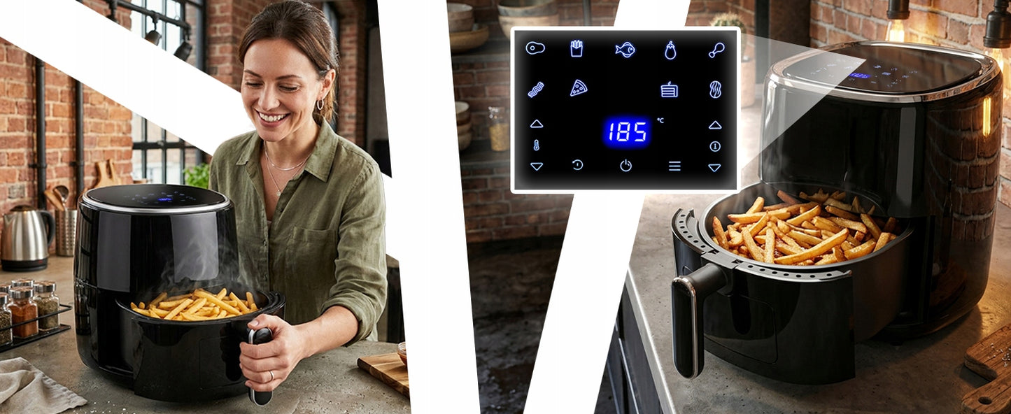 Beztukė Air Fryer Frituoklis-Orkaitė 3,2L, 1200W, 10 Programų