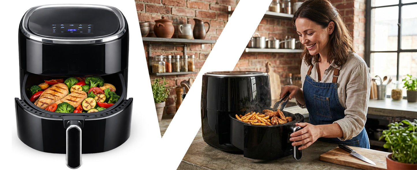 Beztukė Air Fryer Frituoklis-Orkaitė 3,2L, 1200W, 10 Programų