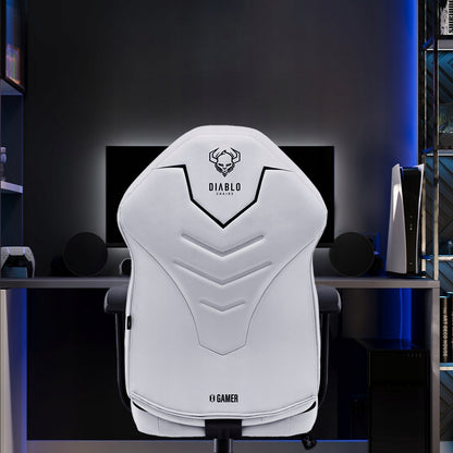 Žaidimų kėdė medžiaginė sukamoji Diablo X-Gamer Normalaus dydžio: Sniego baltumo