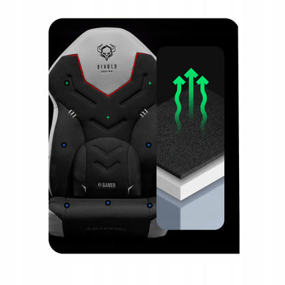 Žaidimų kėdė medžiaginė sukamoji Diablo X-Gamer Normalaus dydžio: Sniego baltumo