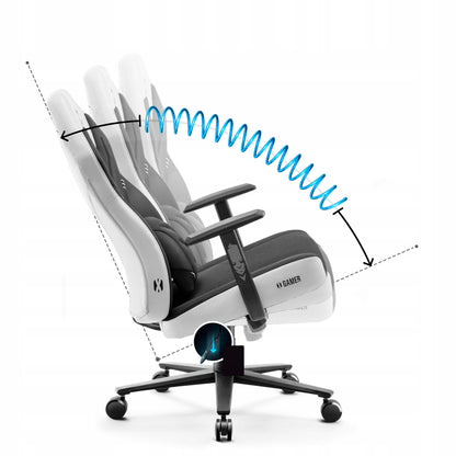 Žaidimų kėdė medžiaginė sukamoji Diablo X-Gamer Normalaus dydžio: Sniego baltumo