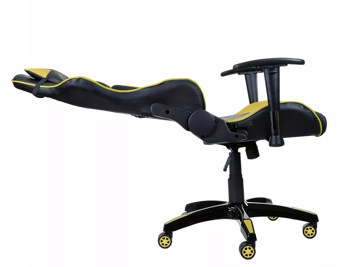 Žaidimų kėdė yellow/black – ergonomiška