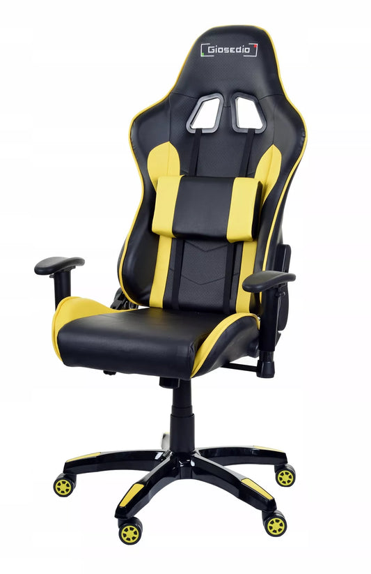 Žaidimų kėdė yellow/black – ergonomiška