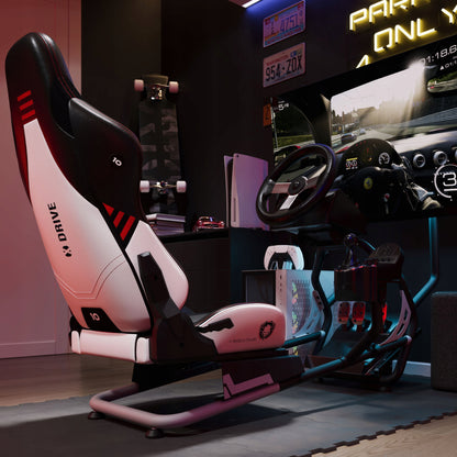 Lenktynių kokpito simuliacinių lenkimų kėdė su vairu DIABLO X-Drive