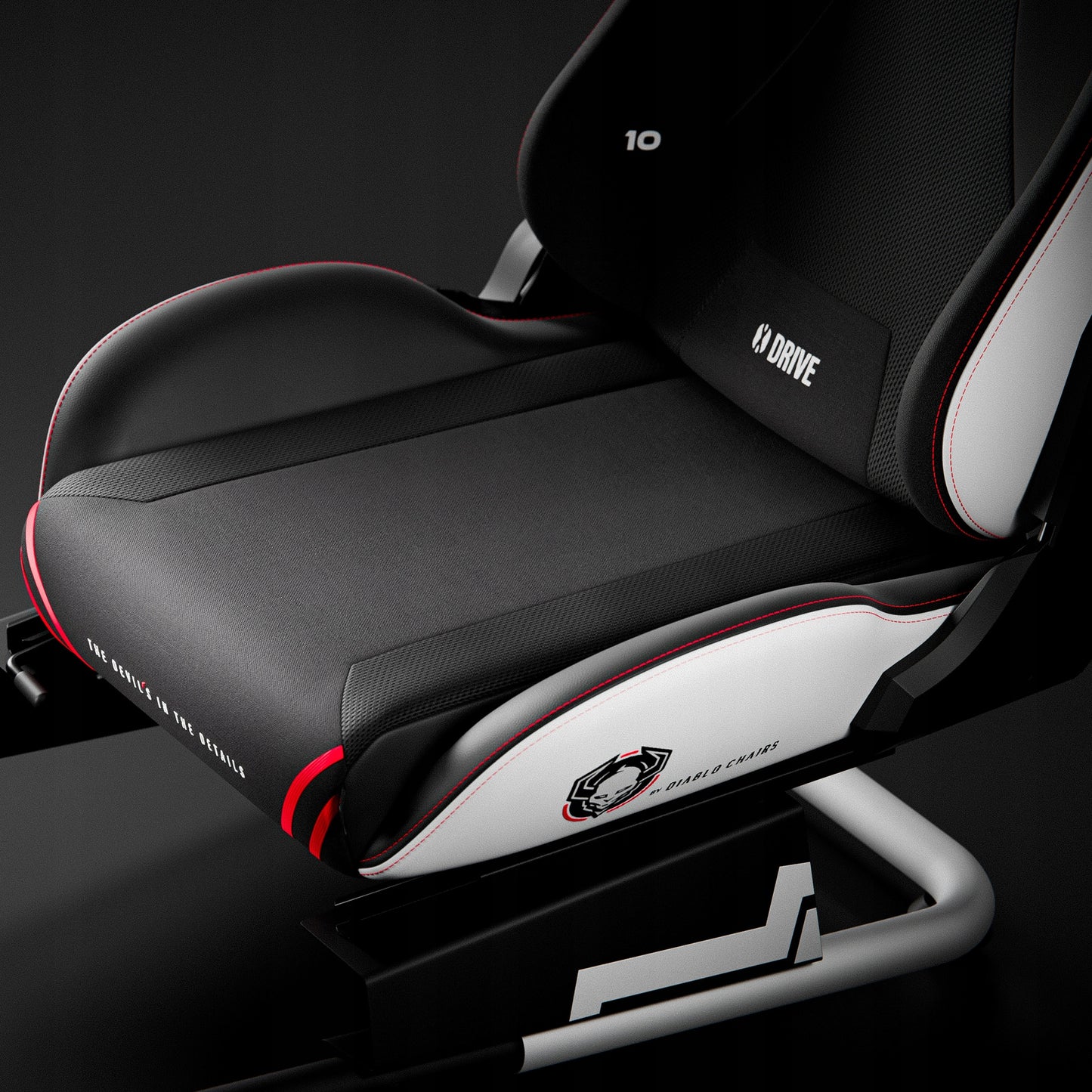 Lenktynių kokpito simuliacinių lenkimų kėdė su vairu DIABLO X-Drive