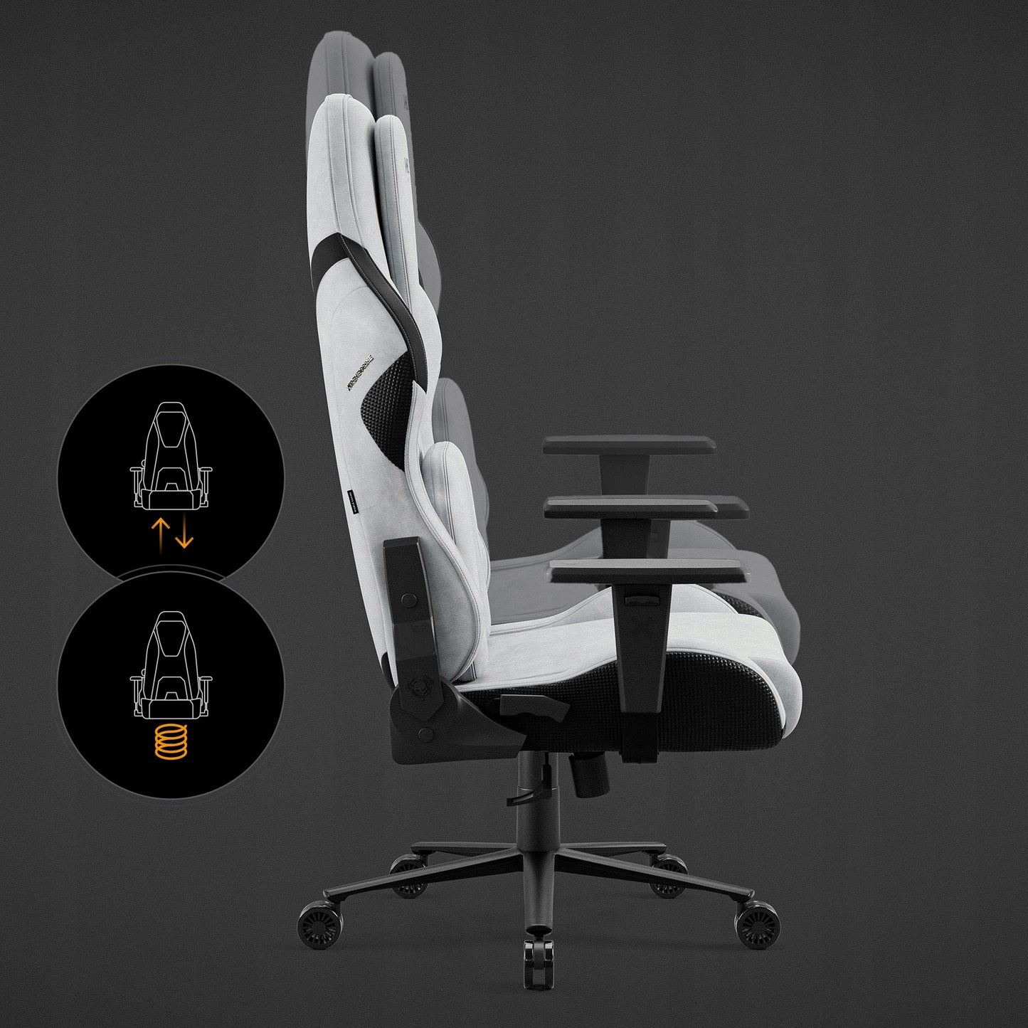 Žaidimų kėdė Diablo Chairs X.One Prime pilkas audinys