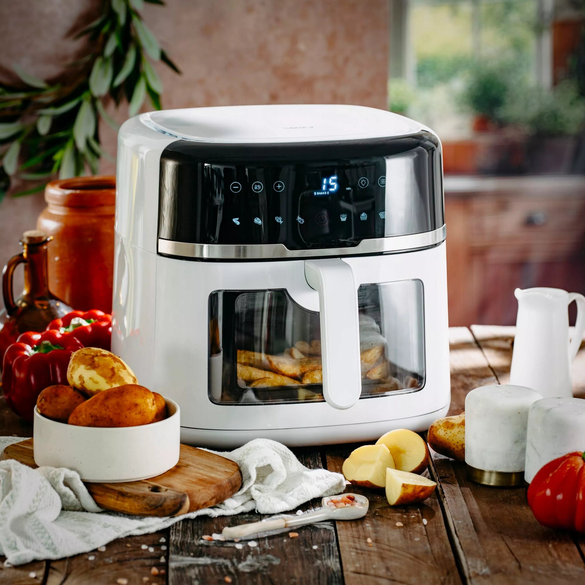 Bekondensinis Gruzdintuvas Air Fryer 8L XXL 2500W + 100 įdėklų
