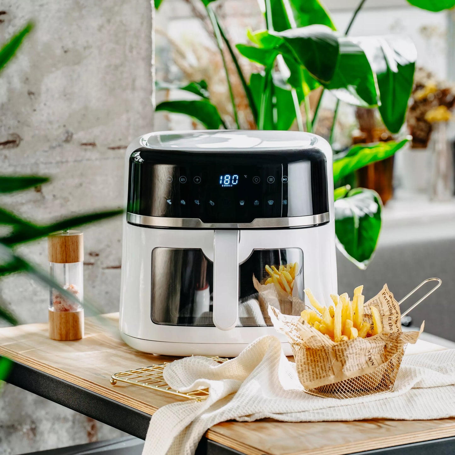 Bekondensinis Gruzdintuvas Air Fryer 8L XXL 2500W + 100 įdėklų