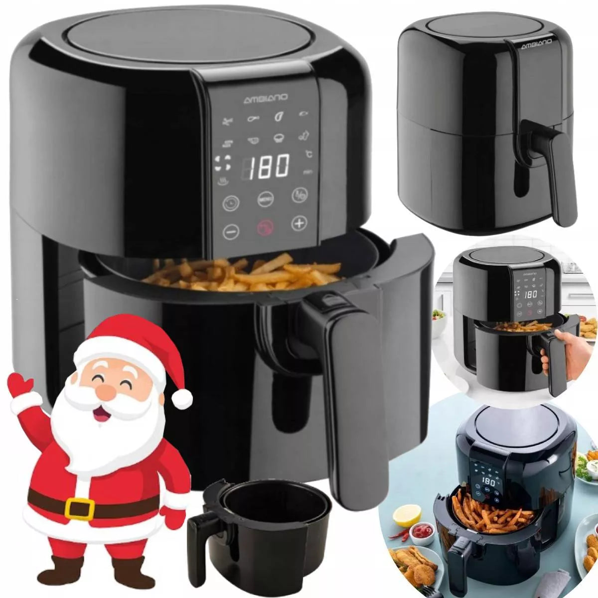 Ambiano „Air Fryer“ 1400W – sveikas kepimas be aliejaus