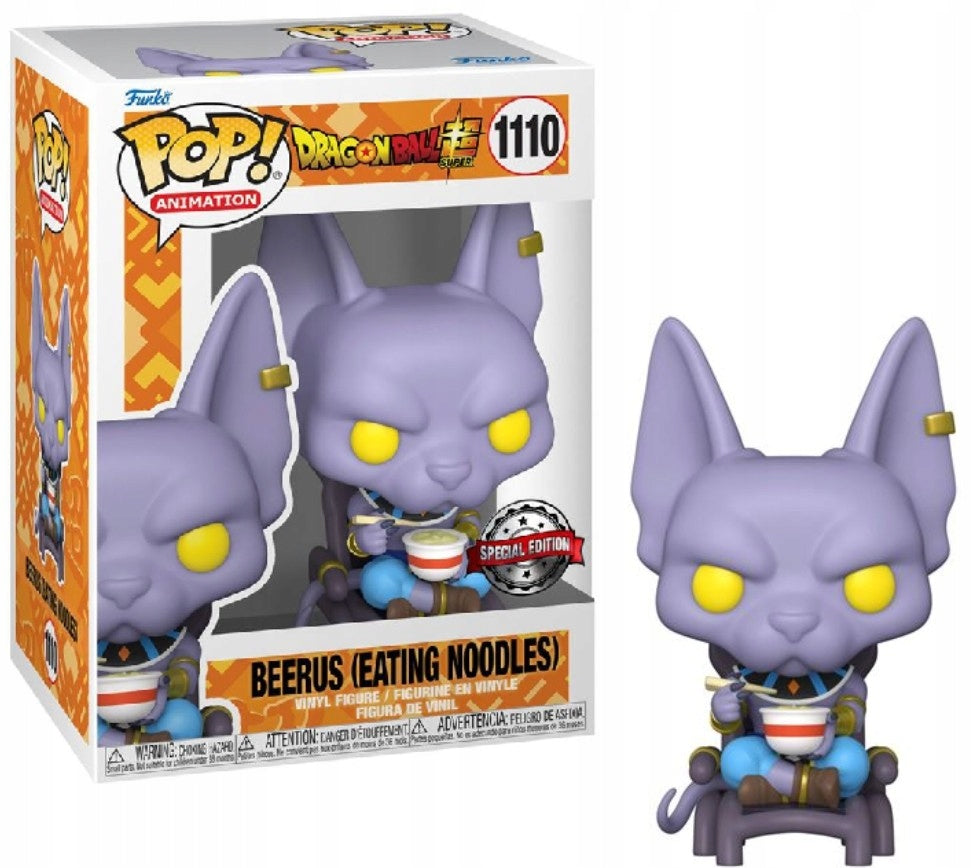 Funko POP! Dragon Ball Super Figūrėlė Beerus valgantis makaronus 9 cm