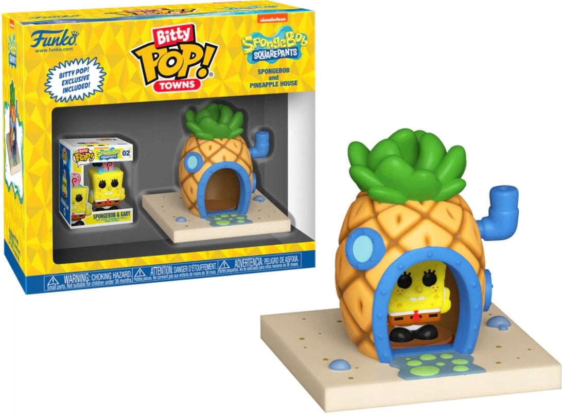Funko Pop! SPONGEBOB Bitty Pop Town ir namas ananasas Figūrėlė