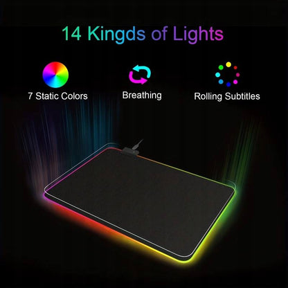 Žaidimų pelės kilimėlis ant stalo su LED RGB apšvietimu