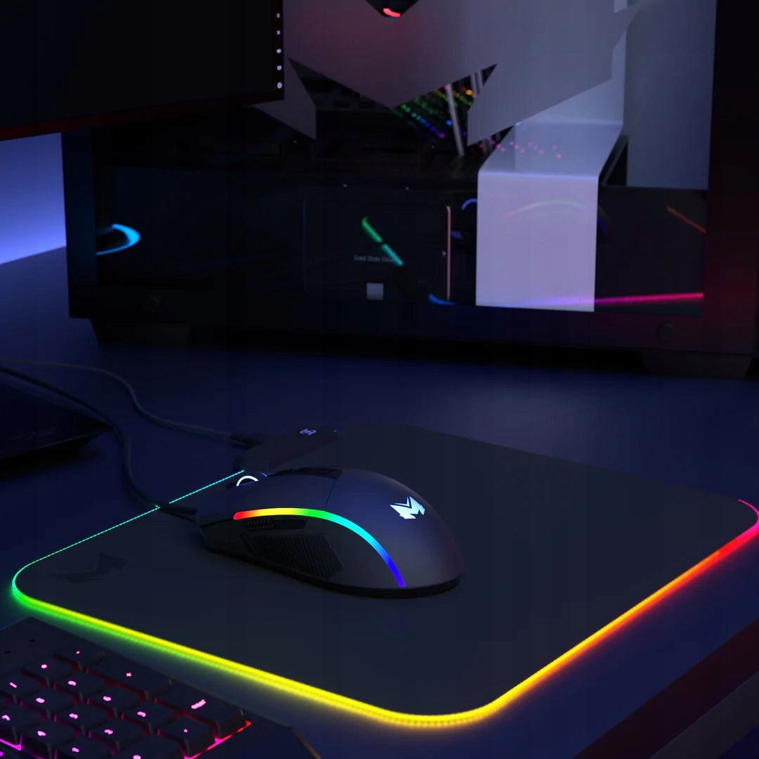 Žaidimų pelės kilimėlis su LED RGB apšvietimu