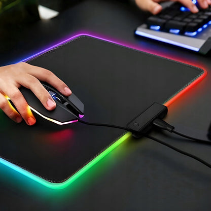 Žaidimų pelės kilimėlis su LED RGB apšvietimu