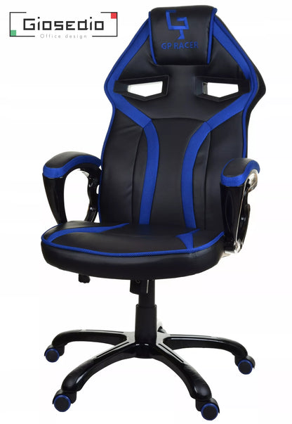 Žaidimų kėdė GPR – mėlyna, ergonomiška žaidėjo kėdė
