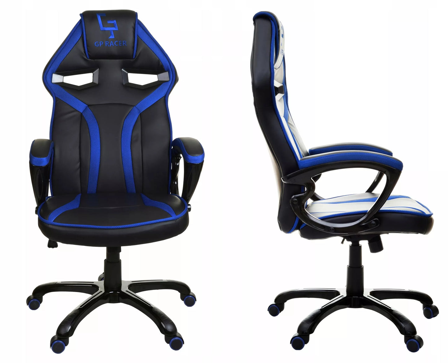 Žaidimų kėdė GPR – mėlyna, ergonomiška žaidėjo kėdė
