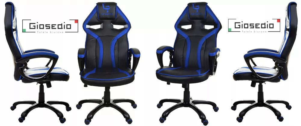 Žaidimų kėdė GPR – mėlyna, ergonomiška žaidėjo kėdė