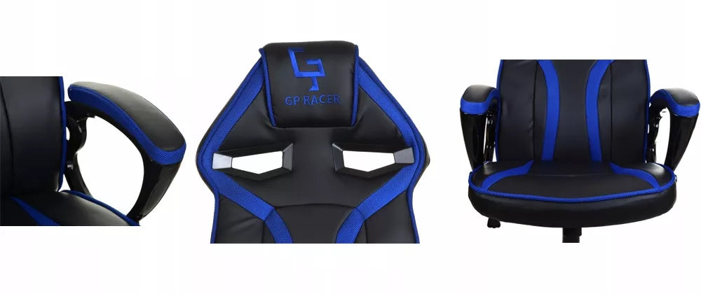 Žaidimų kėdė GPR – mėlyna, ergonomiška žaidėjo kėdė