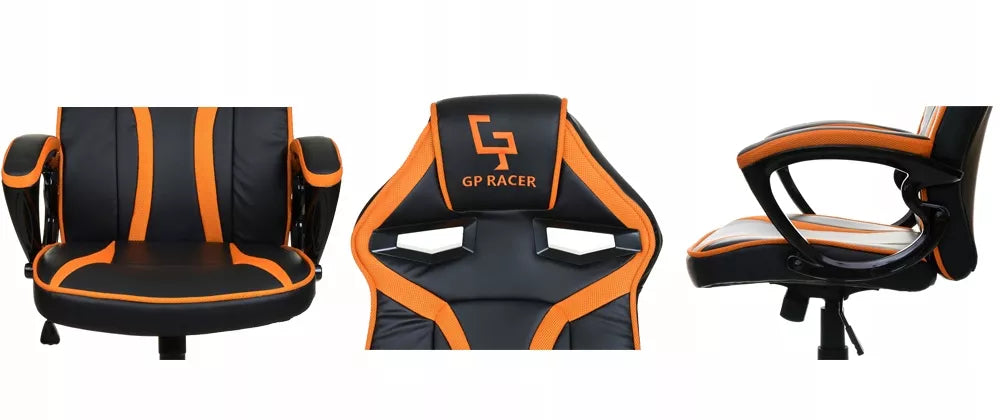 Žaidimų kėdė žaidėjams – oranžinė, ergonomiška