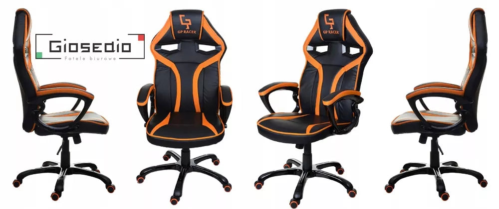 Žaidimų kėdė žaidėjams – oranžinė, ergonomiška