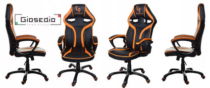 Žaidimų kėdė žaidėjams – oranžinė, ergonomiška