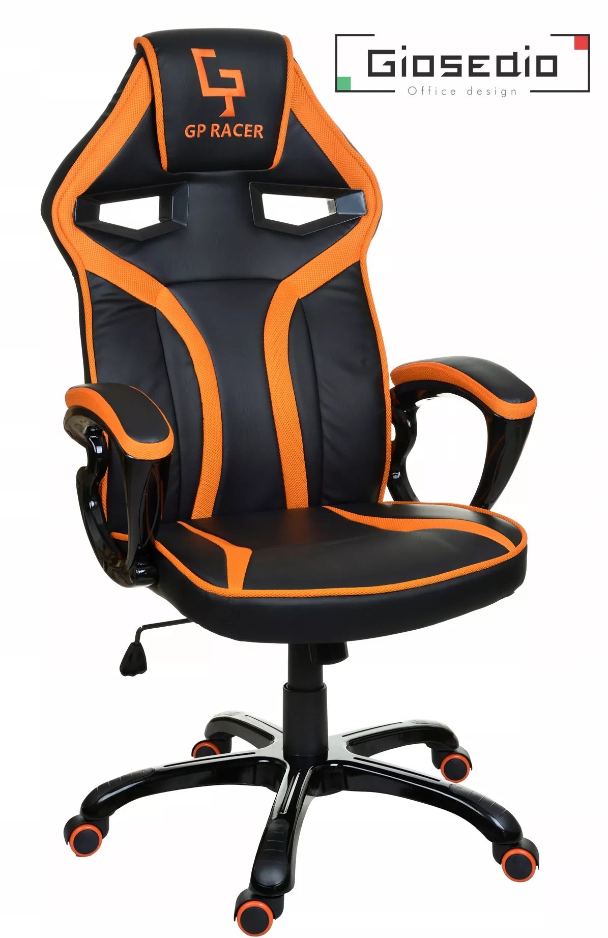 Žaidimų kėdė žaidėjams – oranžinė, ergonomiška