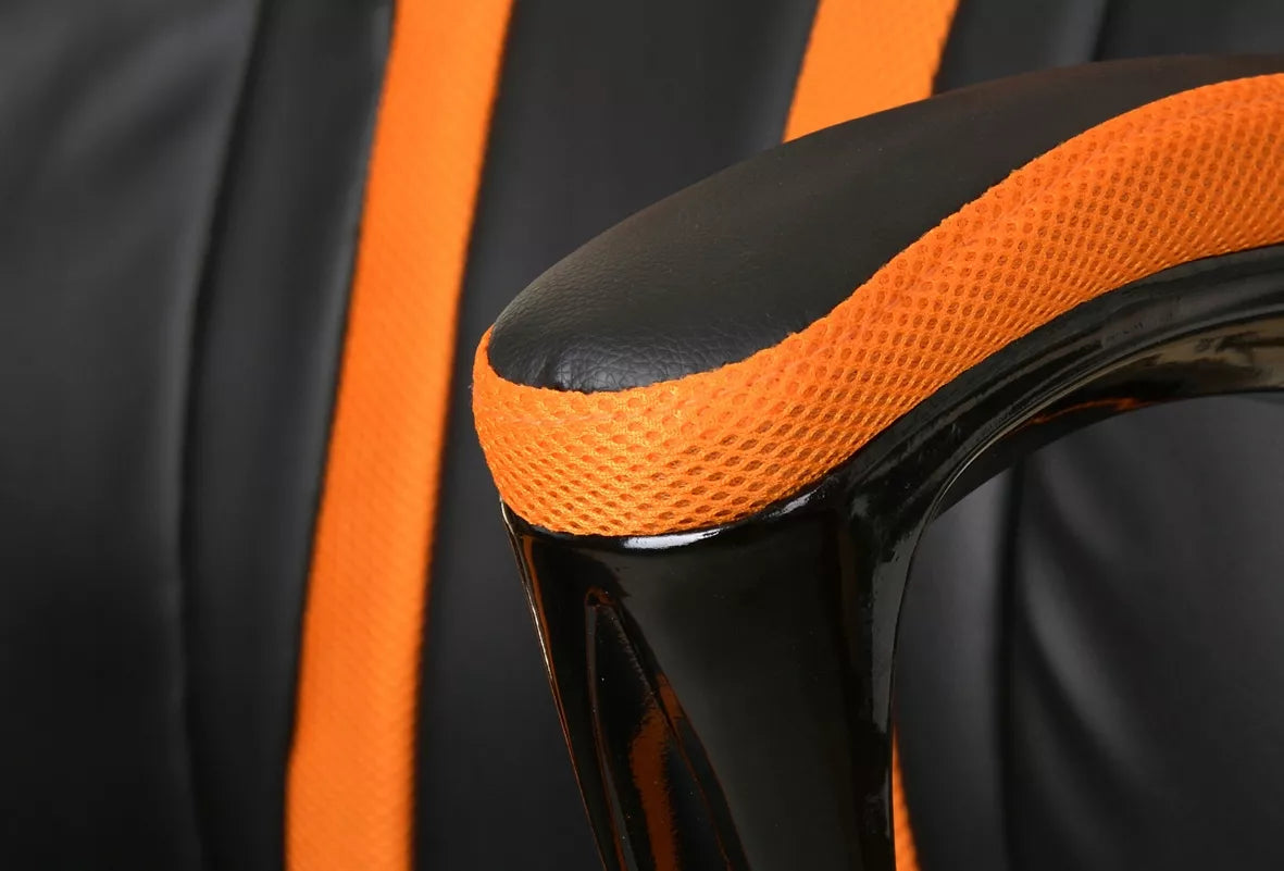 Žaidimų kėdė žaidėjams – oranžinė, ergonomiška
