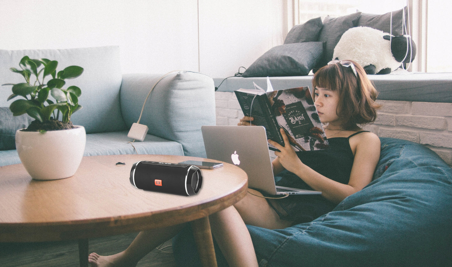 Nešiojamas Belaidis Bluetooth Garsiakalbis USB SD AUX FM Radijas Bokso Tipo Kolonėlė