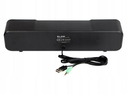 Žaidimų garso juosta (Soundbar) kompiuteriui, 3,5 mm Mini-Jack, AUX, USB, DC, RGB LED