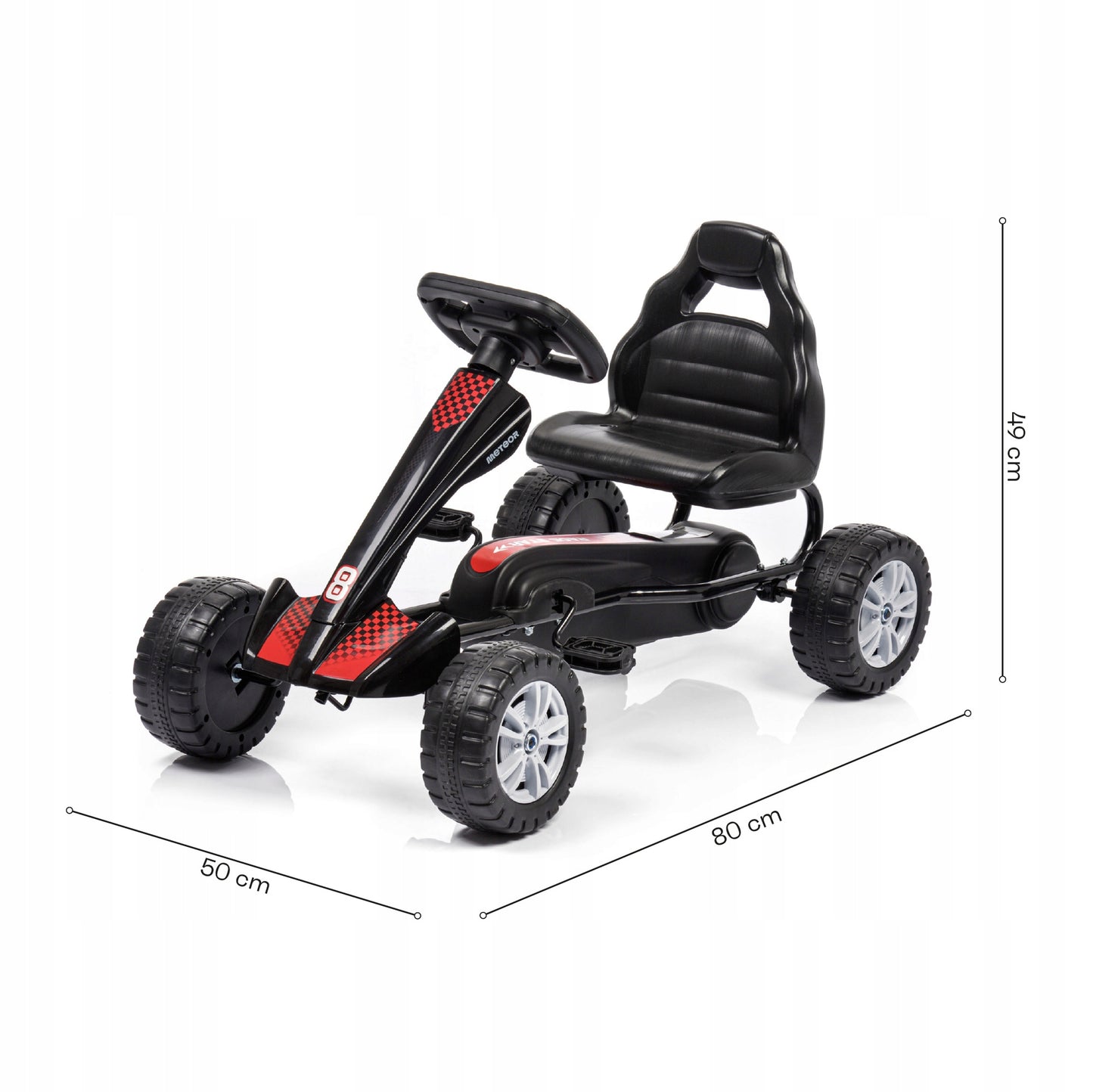 PEDALINIS GOKARTAS VAIKAMS 3-5 metai iki 30 kg REGULIUOJAMAS METEOR