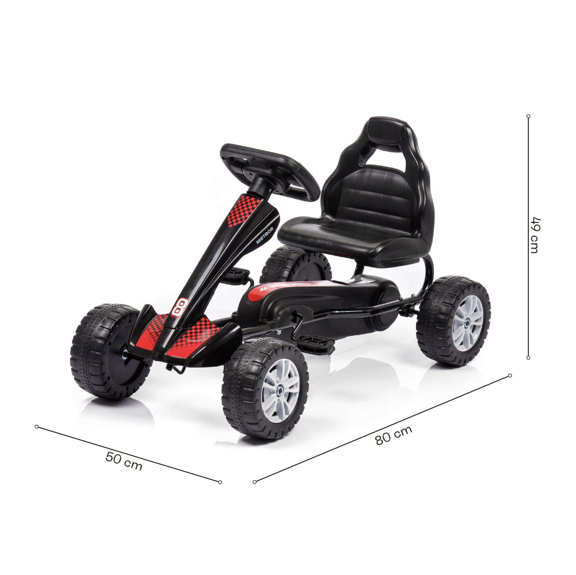 PEDALINIS GOKARTAS VAIKAMS 3-5 metai iki 30 kg REGULIUOJAMAS METEOR