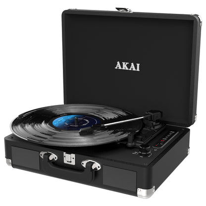 3 greičių patefonas AKAI ATT-18BT Įmontuoti garsiakalbiai BLUETOOTH AUX IN RCA