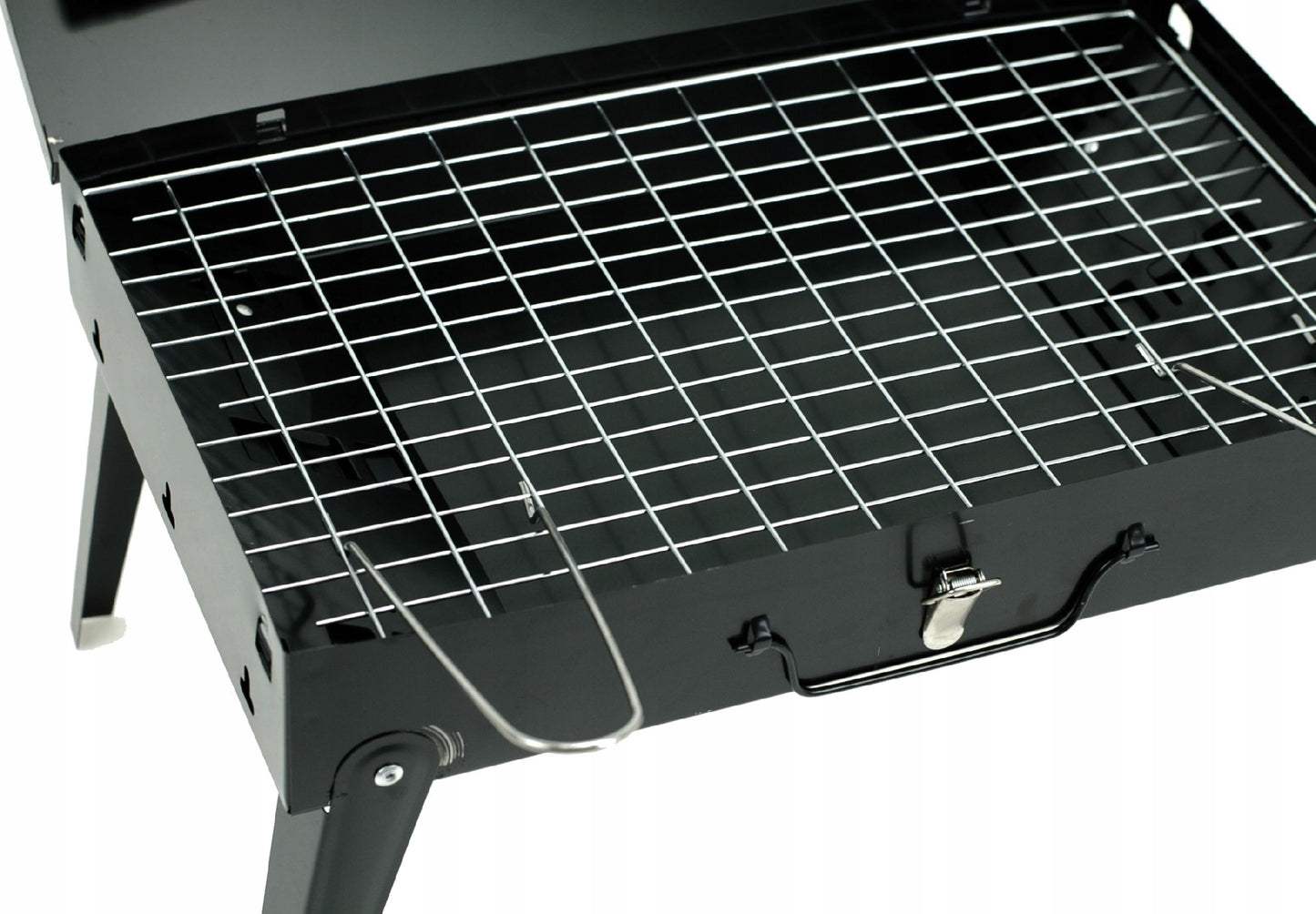 Sodo GRILIS TURISTINIS PERKELIAMAS SULANKSTOMAS BBQ LAGAMINAS SU AKSESUARAIS