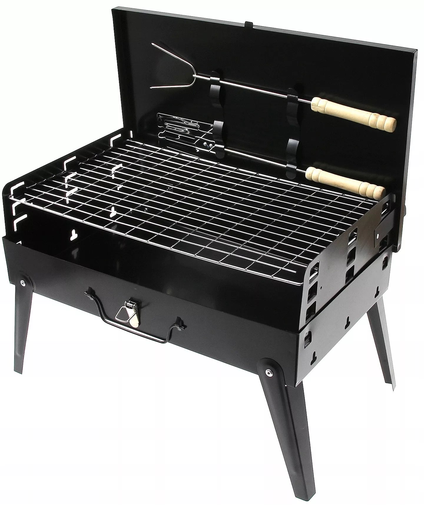 Sodo šašlykinė turistinė – perkeliamas sulankstomas BBQ