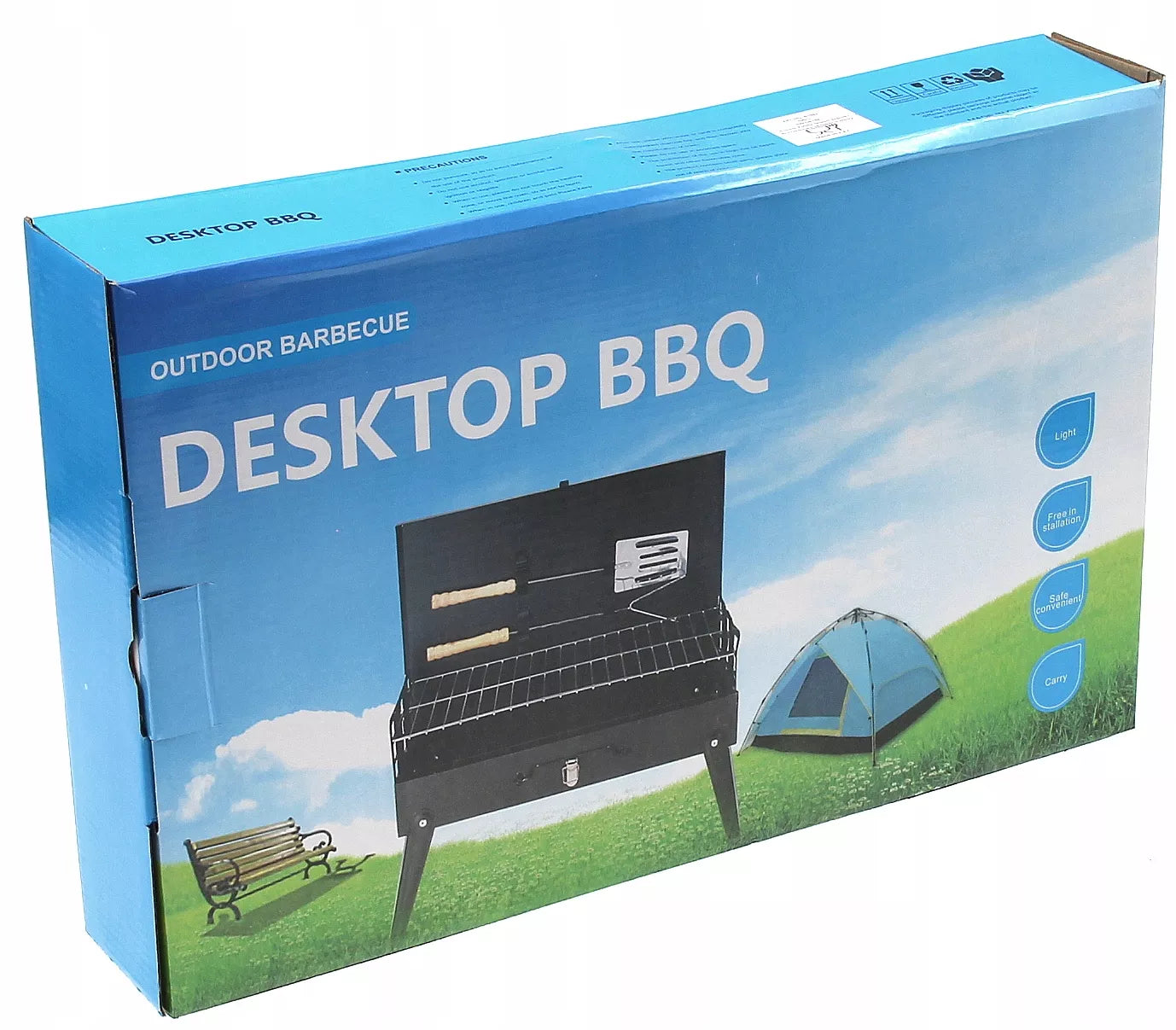 Sodo šašlykinė turistinė – perkeliamas sulankstomas BBQ