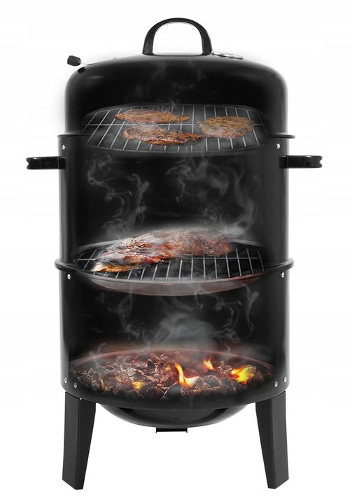 SODO GARDEN GRILIS-RŪKYKLA 6-IN-1, SKIRTAS MEDIENAI IR BRIKETAMS, XXL