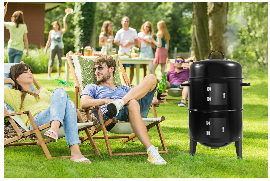 SODO GARDEN GRILIS-RŪKYKLA 6-IN-1, SKIRTAS MEDIENAI IR BRIKETAMS, XXL