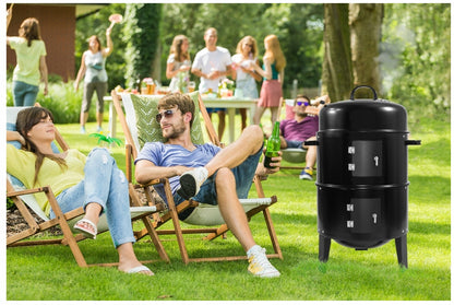 SODO GARDEN GRILIS-RŪKYKLA 6-IN-1, SKIRTAS MEDIENAI IR BRIKETAMS, XXL