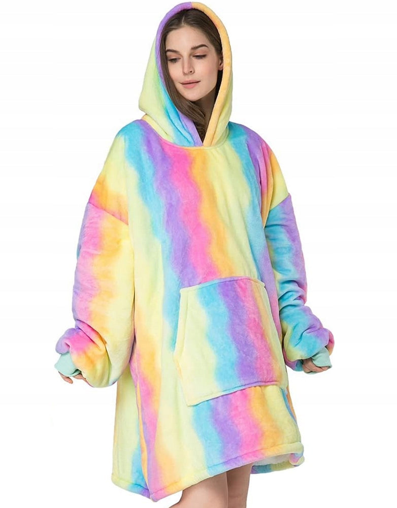 Stora, šilta, oversize „kocbluza“ – antklodė su rankovėmis 2in1, chalatas, pliušinė