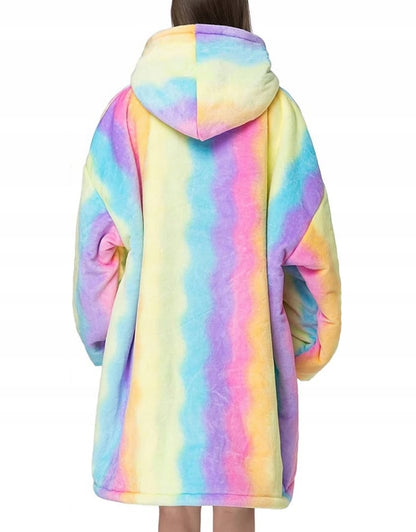 Stora, šilta, oversize „kocbluza“ – antklodė su rankovėmis 2in1, chalatas, pliušinė