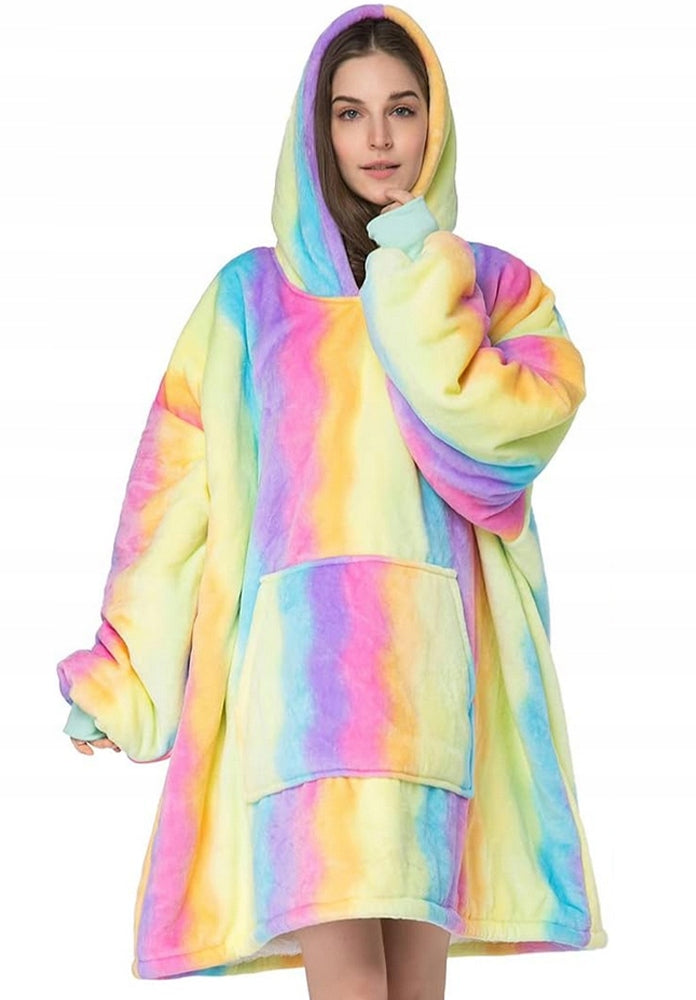 Stora, šilta, oversize „kocbluza“ – antklodė su rankovėmis 2in1, chalatas, pliušinė