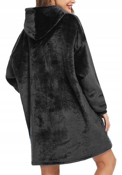 Stora, šilta, oversize „kocbluza“ – antklodė su rankovėmis 2in1, chalatas, pliušinė