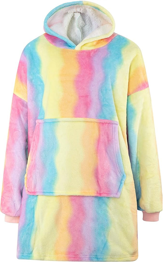 Stora, šilta, oversize „kocbluza“ – antklodė su rankovėmis 2in1, chalatas, pliušinė