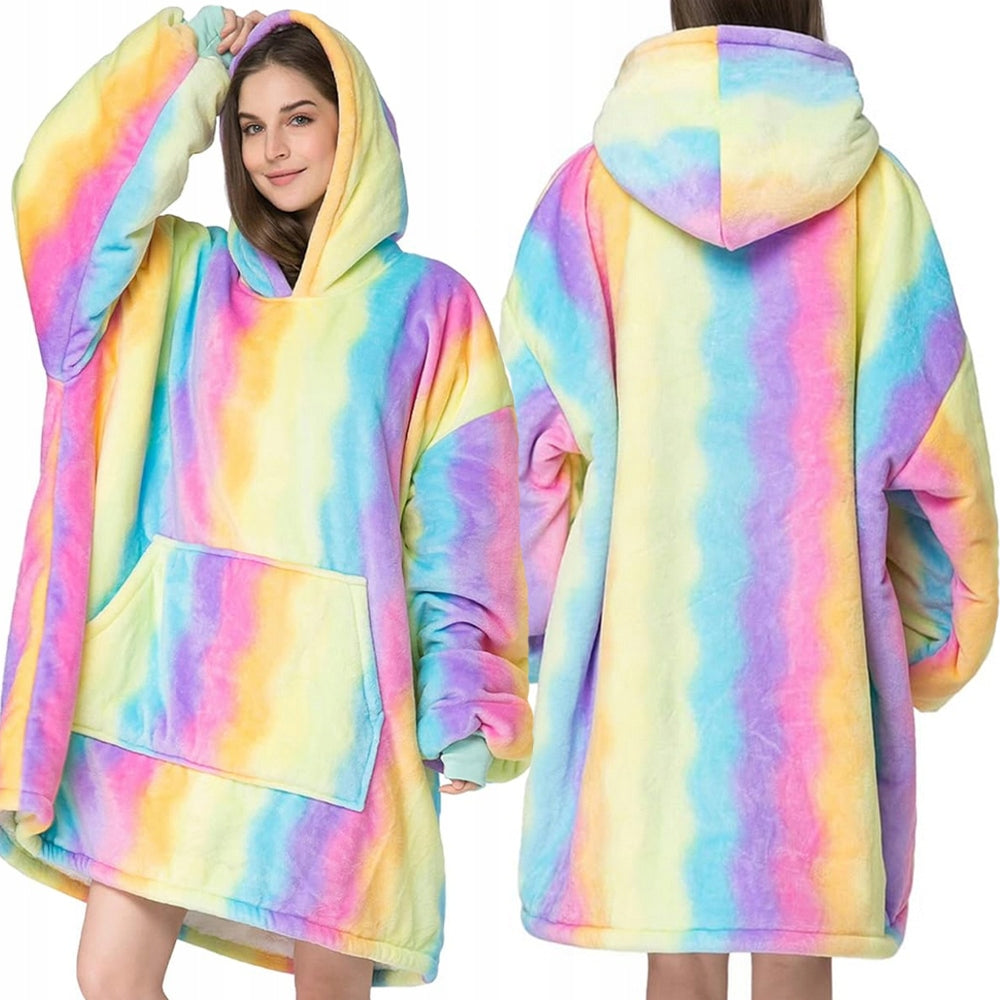 Stora, šilta, oversize „kocbluza“ – antklodė su rankovėmis 2in1, chalatas, pliušinė