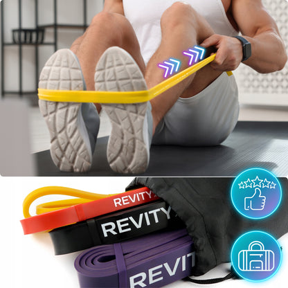 Atspariosios treniruočių gumos, fitneso juostos CrossFit, gumų rinkinys POWER BAND 4 vnt.