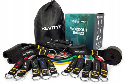 Treniruočių gumos WORKOUT BANDS PRO, Rinkinys iki 100 kg, Aukštos kokybės