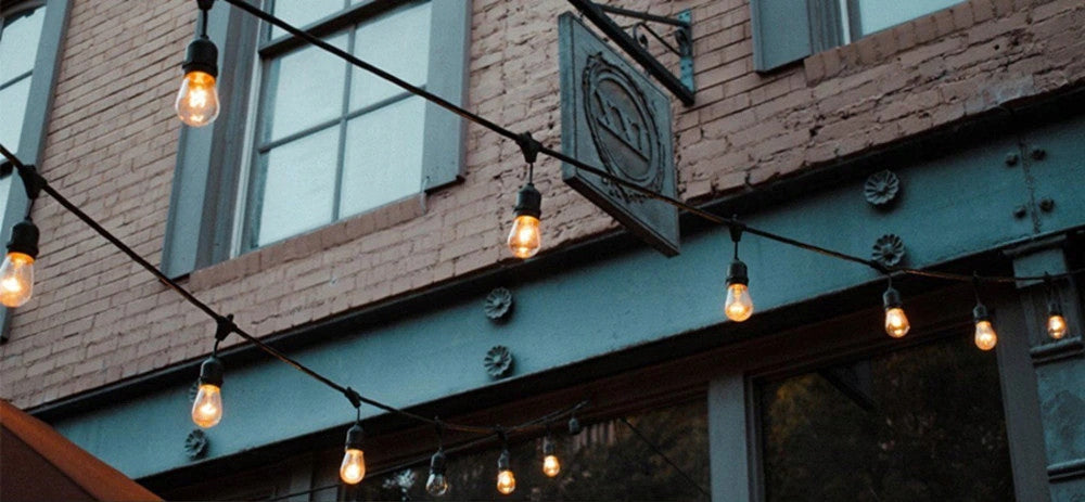 Sodo girlianda ŠVIESOS GRANDINĖ 15M 15xE27 Komplektas su LED lemputėmis IP44