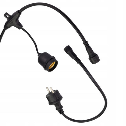 Sodo girlianda ŠVIESOS GRANDINĖ 15M 15xE27 Komplektas su LED lemputėmis IP44