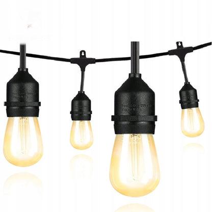 Sodo girlianda ŠVIESOS GRANDINĖ 15M 15xE27 Komplektas su LED lemputėmis IP44