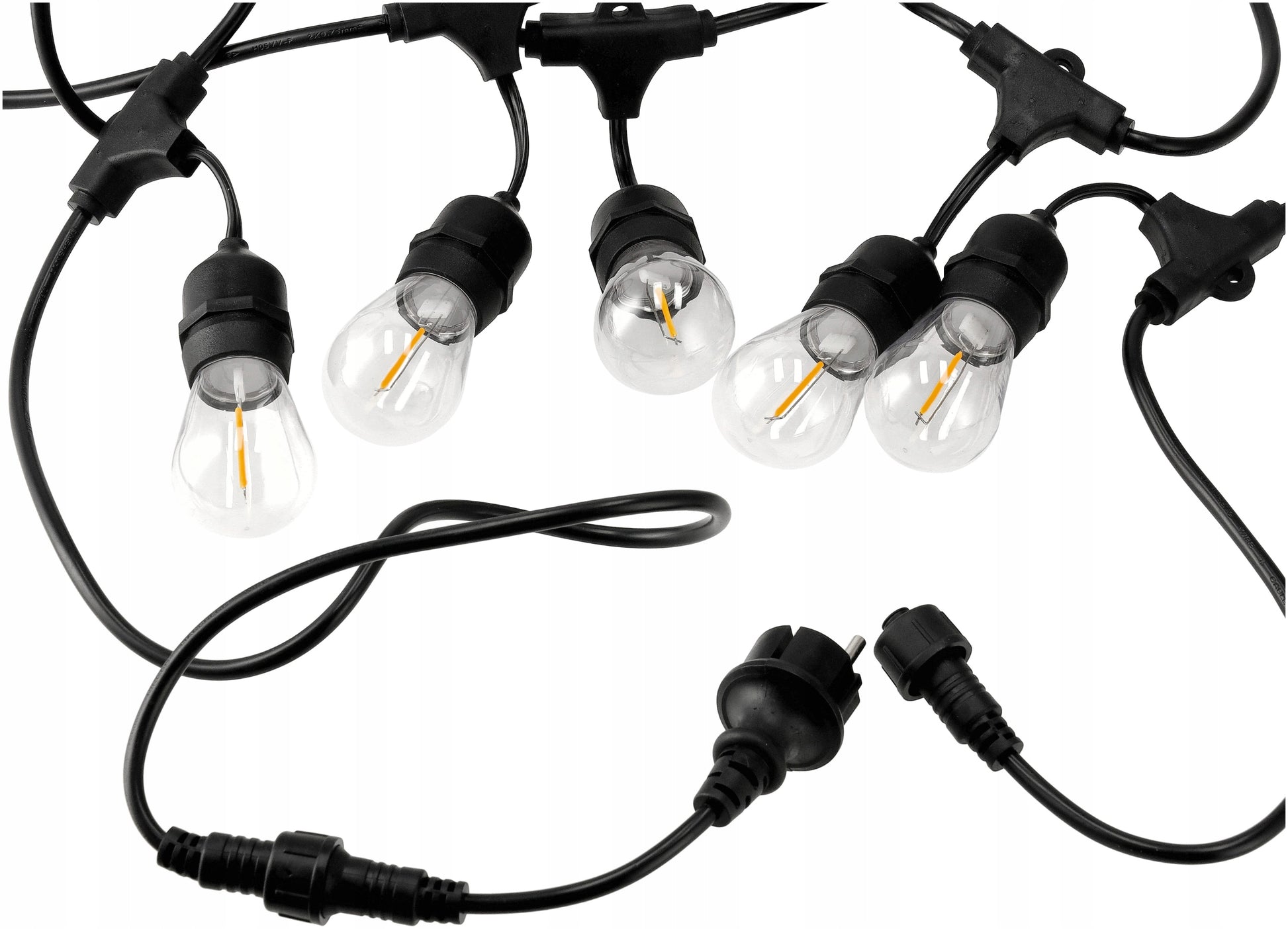 Sodo girlianda Šviesos grandinė 5m 5xE27 Komplektas su LED lemputėmis IP44